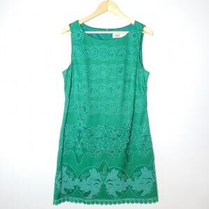 Eliza J Lace A-Line Shift Dress Lace Green in Excellent used condition 14
